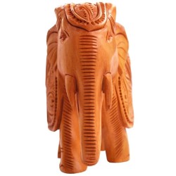 Carving Elephant Wooden Statue