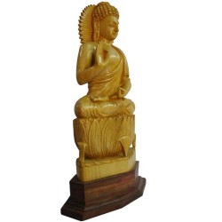 Meditating Buddha Wooden Statue