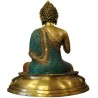 Ashirvad Buddha Coral Stone Brass Idol