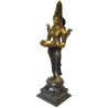 Lady Holding Deepa Brass Statue
