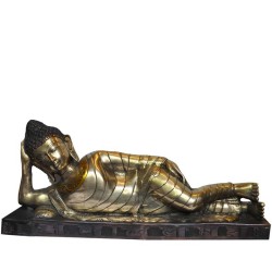 Sleeping Buddha Brass Idol