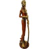 Tribal Lady Brass Statue