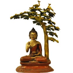 Ashirvad Buddha  Under The Tree Brass Idol