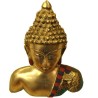 Buddha Bust Brass Idol