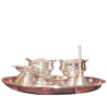 Pooj Set mini 2 deepa, 2 kumkum cups, 1 karpur arti, 1 bell, 1 plate