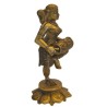 Dancing Lady with Dholak Brass Statue