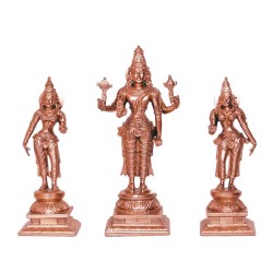 Srinivasa, Sridevi, Bhudevi Brass Idol