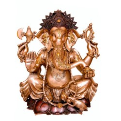 Blessing Ganesha Sitting on Lotus