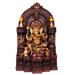 Ganesha Sitting on  Beautiful Throne
