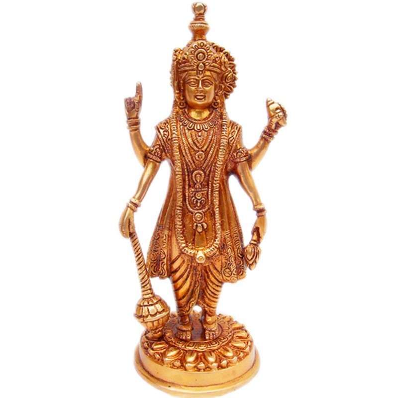 Vishnu Brass Idol - Puja Sanskaram