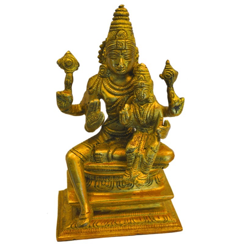 Lakshmi Narayana Brass Statue - Puja Sanskaram