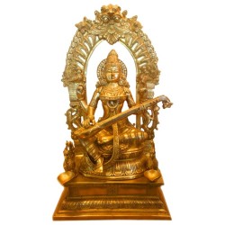 Saraswathi Brass statue