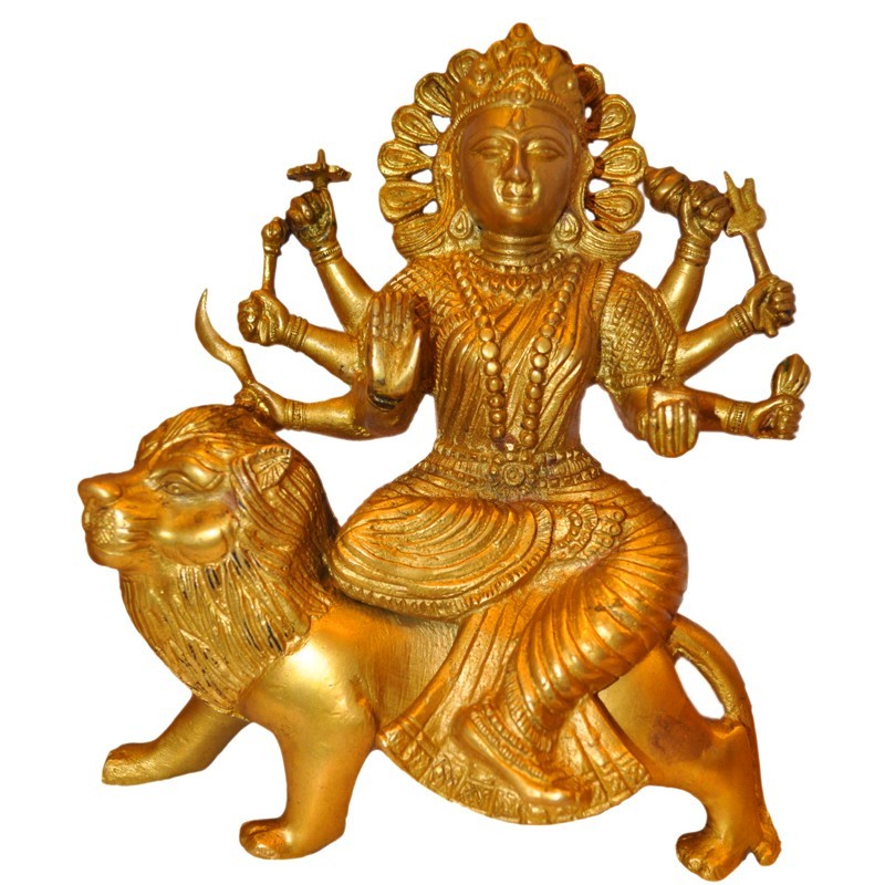 Maa Durga Blessing on Lion - Puja Sanskaram