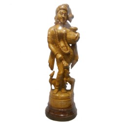 Shakuntale Wooden Statue