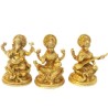 Ganesha Lakshmi & Saraswathi Brass Idol