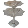 Layer Plate Flower Stand Silver