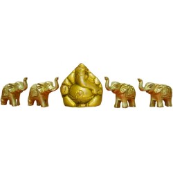 4 Elephant + 1 Ganesha Combo