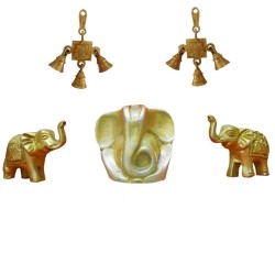 1 Ganesha 2 Wall Hanging  2 Elephant Combo