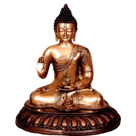 Meditating Buddha Brass Statue