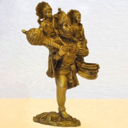 Lord Hanuman with Ram Lakshman Brass Statue