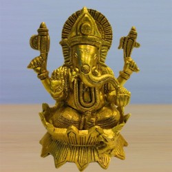 Blessing Ganesha On Lotus