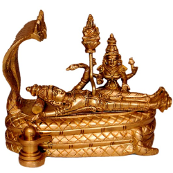 Lakshmi Narayana with Shiva Linga Brass Statue