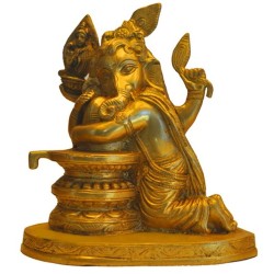 Ganesha Holding Shivalinga