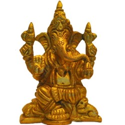 Blessing Ganesha Brass Statue