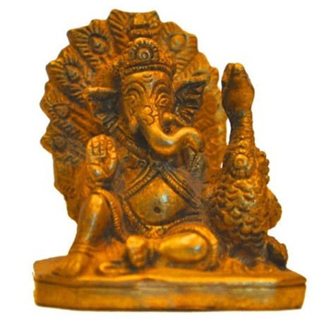Ganapathi With Peacock Brass Idol