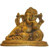 Relaxing Ganesha Brass Idol