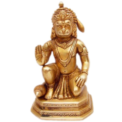 Blessing Hanuman Brass Statue