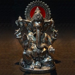 Lord Ganesha blessing Aluminium Statue 