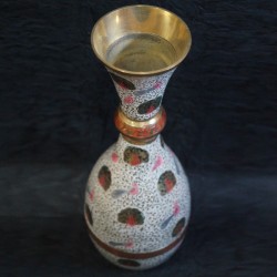 Brass Flower Vase with Beautiful Design Craft