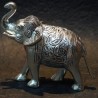 Elephant with its trunk lifted aluminium idol