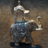 Elephant with Ambari aluminium idol