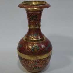 Single curve on top brass flower vase