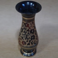 Jar shaped brass flower vase 