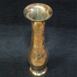 Hand crafted shining brass flower vase 