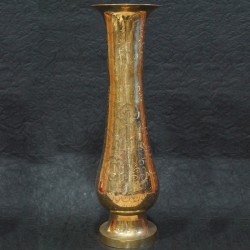 Narrow opening brass flower vase 