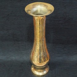 Long classic brass flower vase