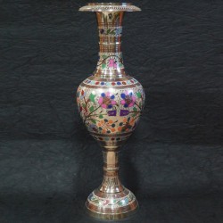 Pot shaped designed brass flower vase 