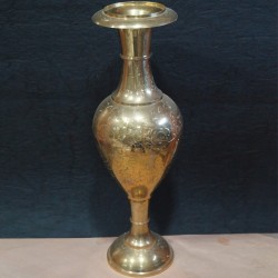 Persian designed shining brass flower vase 