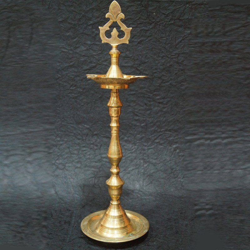 Brass deepa with design on top online for festivals