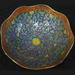 Flower shaped brass fruit bowl 