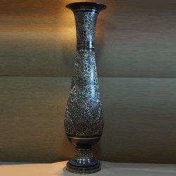 Jar shaped brass flower vase 