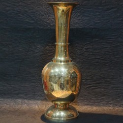 Festival decorative shining brass flower vase