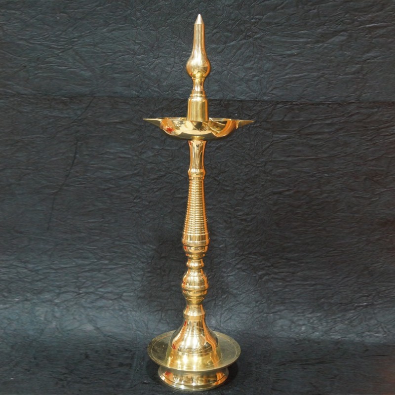23 Inches height big kerala brass deepa - Puja Sanskaram