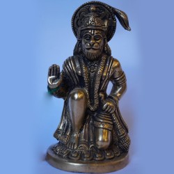 Blessing hanuman brass idol