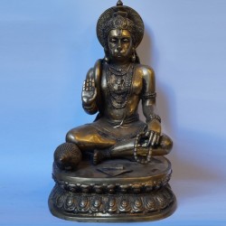 Lord Hanuman blessing antique finished brass idol