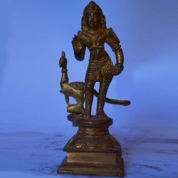 Lord Subramanya antique brass idol